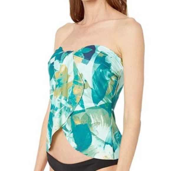 Vince Camuto Strapless Draped Tankini Top - Picture 4 of 4